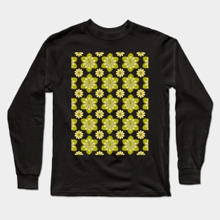 Abstract stylized floral seamless pattern Long Sleeve T-Shirt